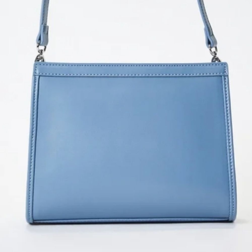 JustFab Woven Crossbody Bag in Light Blue - Picture 2 of 8